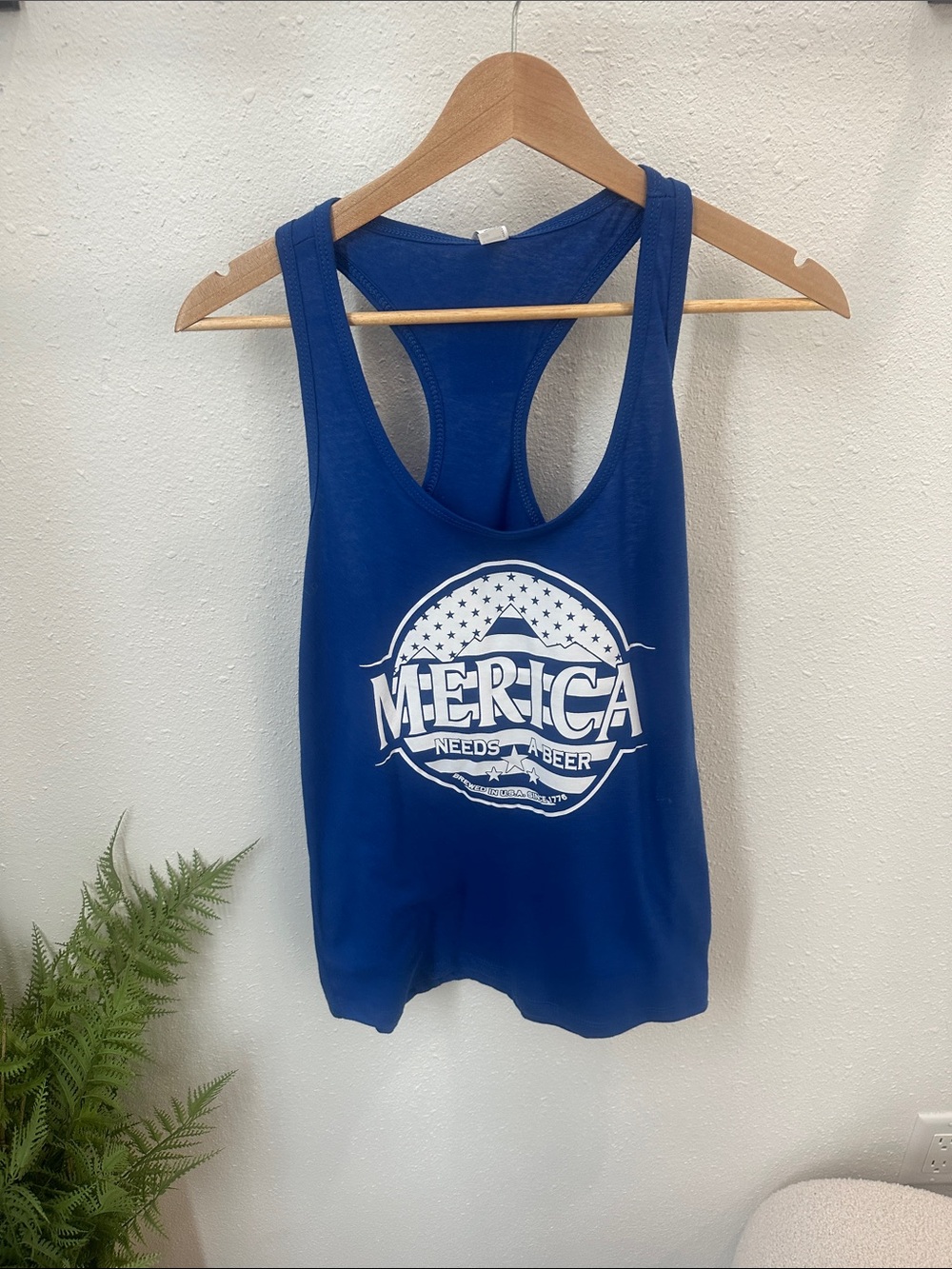 Blue 'Merica Graphic Racerback Tank Top